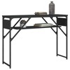 vidaXL Console Table Black Engineered wood Narrow Adjustable Feet - 3 of 4