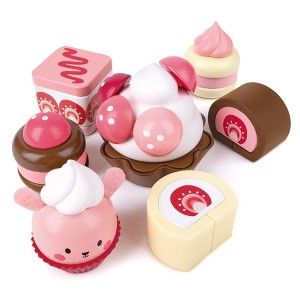 Hape: Strawberry Dessert Set - Pink Cute Food Toy, Ages 2+ - 1 of 4