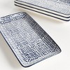 Plum & Post Stria Speckled 8" Trays, Set of 4 - Dark Blue/White, Ceramic - 4 of 4