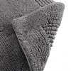 LunaLulinlk Gray 100% Cotton Tufted 3000 GSM Reversible Bath Rug Charcoal 21x34" - 2 of 4