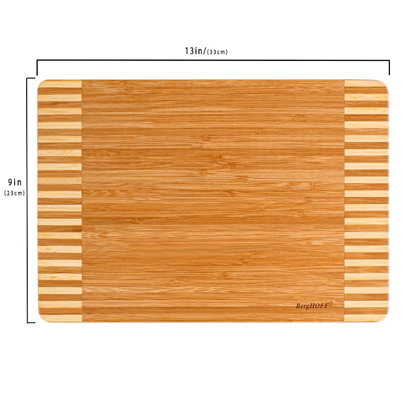 BergHOFF Bamboo 3Pc Rectangle Two-Toned Cutting Board and Aaron Probyn Cheese Knives, 3 of 13