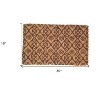 HomeRoots 18" X 30" Brown Coir Floral Outdoor Door Mat - 3 of 4