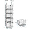 MaseiKar 5 Tier Closet Hanging Organizer, Clothes Hanging Shelves with 4 Hanging Hooks 5 S Hooks, Wire Storage Basket Bins, for Clothing Sweaters - 3 of 4