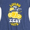 Girls' - Instant Message - Living My Zest Life Fit & Flair Cap Sleeve Graphic Dress - 2 of 4