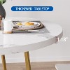 Round Dining Table Set, Kitchen Table and Upholstered Chairs for 2, Dining Room Table Set for Small Space, Apartment - 4 of 4