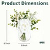 6-Piece Faux Flower Arrangement in Vase – Lifelike Roses, Eucalyptus and Baby Breath for Weddings, Home & Kitchen Decor - 3 of 4