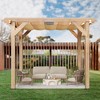 Whizmax 10‘×10’/10‘×12’ Outdoor Pergola, Upgraded Canopy with Adjustable Roof, Metal Patio Pergola with Shade Cover for Backyard, Garden and Deck - 2 of 4