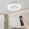 YIYIBYUS 20'' Enclosed Low Profile Round Ceiling Fan with Remote Control - 2 of 4