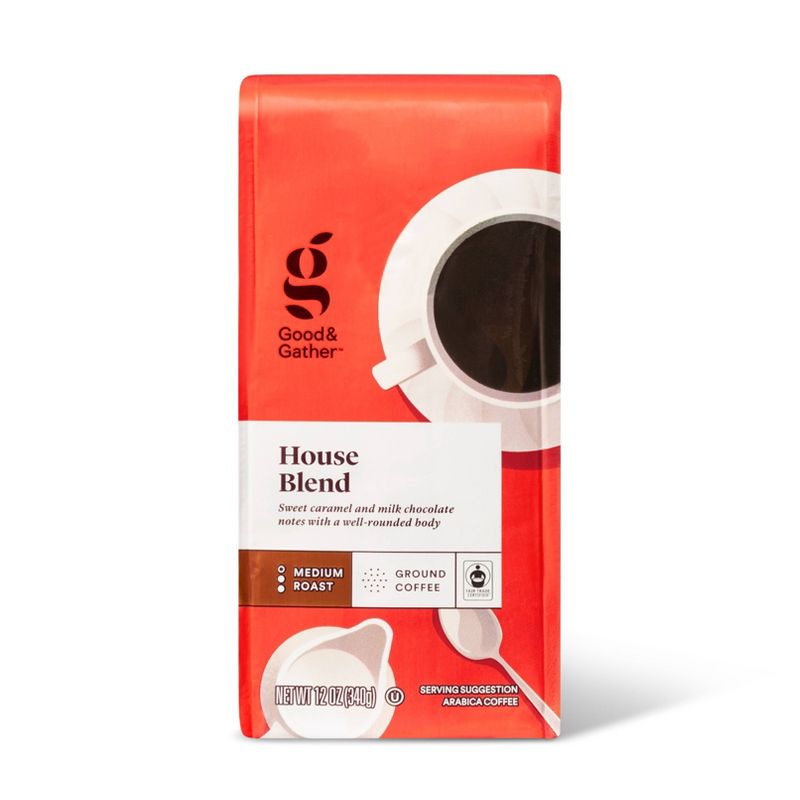 House Blend Medium Roast Ground Coffee - 12oz - Good &#38; Gather&#8482;, 1 of 5