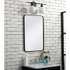 Elegant Lighting Soft corner metal rectangular mirror 20x30 inch in Black - 3 of 4