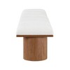 Meridian Furniture,Pavilion Cream Boucle Fabric Bench - 3 of 4