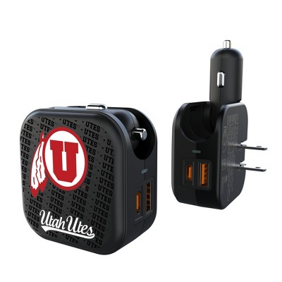 NCAA Big 12 Universities Text Backdrop 18-Watt 2 in 1 USB A/C Charger