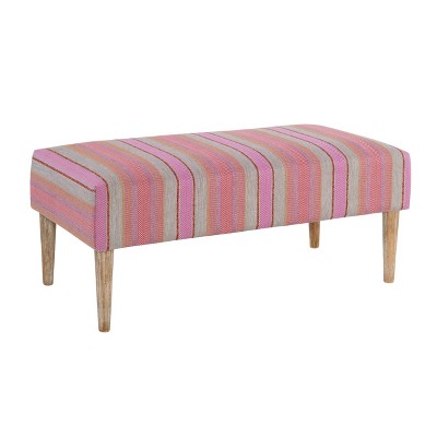 Fagan Bench Pink Stripe - Linon