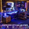 Aheaplus L-Shaped Computer Desk with Drawers and Monitor Shelf - 2 of 4