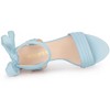 Allegra K Women's Back to College Faux Suede Open Toe Ankle Tie Back Chunky Heel Sandals - 4 of 4