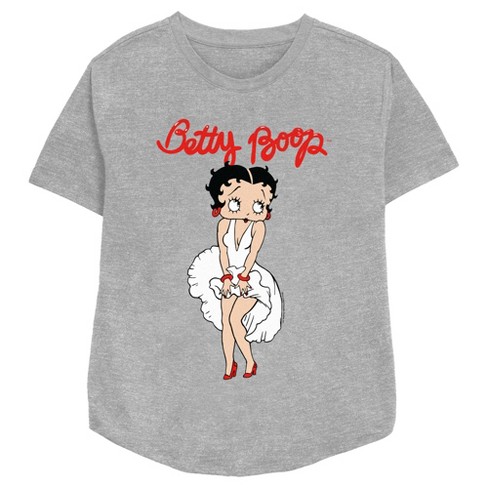 Women's Betty Boop Classic White Dress Betty T-Shirt - Athletic Heather -  Small