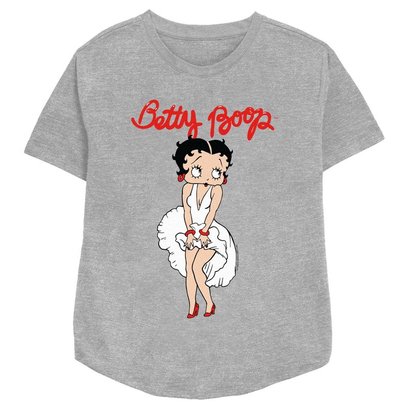 Women's Betty Boop Classic White Dress Betty T-Shirt, 1 of 4