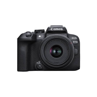 Canon - EOS R10 Mirrorless Camera with RF-S 18-45 f/4.5-6.3 IS STM Lens - Black