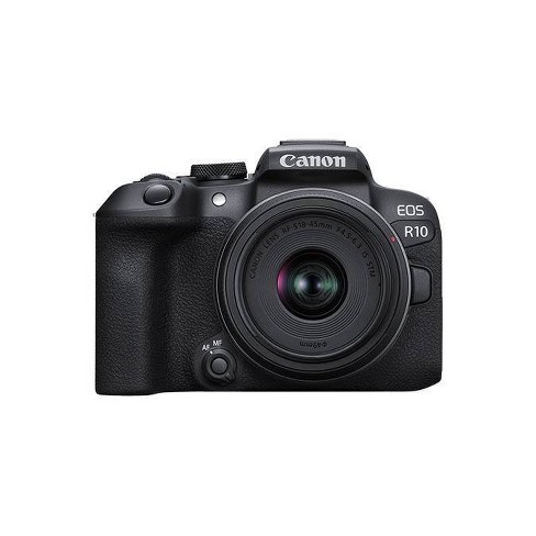 Serena ingresos Multa Canon - Eos R10 Mirrorless Camera With Rf-s 18-45 F/4.5-6.3 Is Stm Lens -  Black : Target