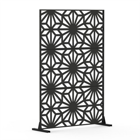 Black Metal Privacy Screens And Panels With Free Standing,sun Flower ...