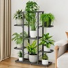 5Tier Plant Stand Indoor Outdoor, Tiered Corner Multiple Flower Pot Holder Shelf, Metal 40 Inch Tall Display Rack for Patio Porch Living Room Garden - 2 of 4