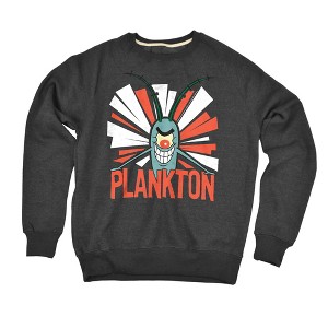 Spongebob Plankton Slim Fit Crewneck Sweatshirt - 1 of 4