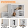 Modern 2 Tier Cat Litter Box Enclosure,Hidden Litter Box Furniture with Two Floors, Fits 22” x 17” Litter Box & Cat,Suitable for Living Room,Balcony - 2 of 4