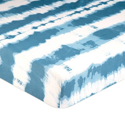 Image of Crane Baby Cotton Sateen Fitted Crib Sheet - Caspian Tie-Dye