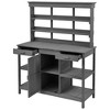 PAGED 66 Inch Potting Bench with 2 Drawers and Cabinet,Farmhouse Outdoor Storage Cabinet with Open Shelves,Potting Table for Garden,Backyard - 2 of 4