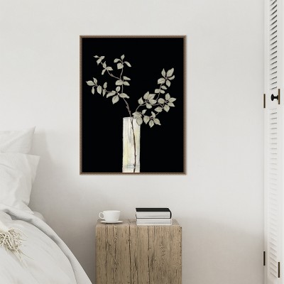 Beaded Bronze Framed Floral Still Life Canvas Art