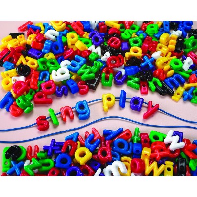 Roylco Lowercase Letter Bead, Assorted Colors, set of 288