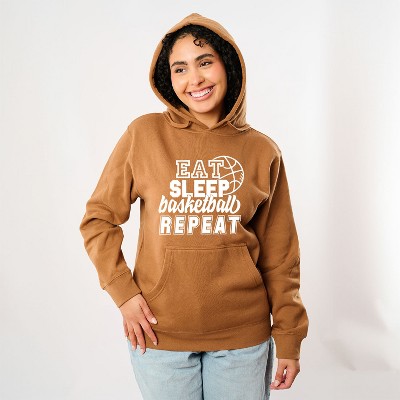 Simply Sage Market Women's Graphic Hoodie Eat Basketball Sleep Repeat With Ball