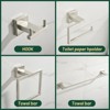 Cobbe Brushed Nickel Bathroom Accessories 4-Piece Bathroom Hardware Set, Includes Towel Rack, Towel Hook, Toilet Paper Holder and Towel Ring - 4 of 4