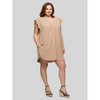 24seven Comfort Apparel Plus Size V Neck Cap Sleeve Knee Length Pocket Dress - 2 of 4