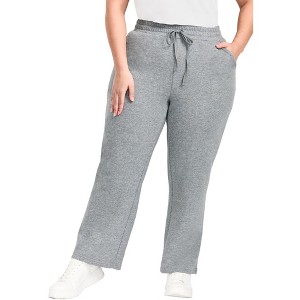 Avenue Women's Plus Size Piper Wide Leg Sweat Pant - 1 of 4