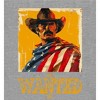 "Wanted" Cowboy With American Flag Women's Crew Neck Short Sleeve Top - 2 of 3
