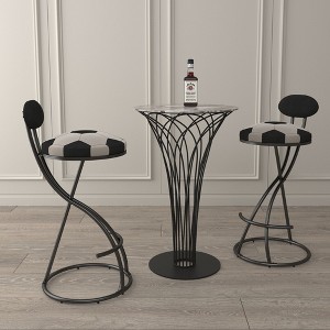 Sapphtopaz Modern Velvet Bar Stools Set of 2 with Backrest Upholstered Elegant Round Barstool with S-Shape Metal Frame for Kitchen Island - 1 of 4