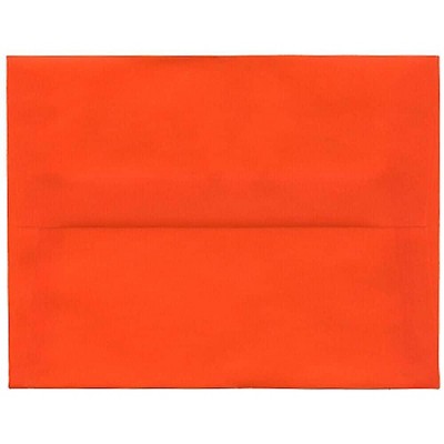 JAM Paper A2 Translucent Vellum Invitation Envelopes 4.375 x 5.75 Orange PACV619I