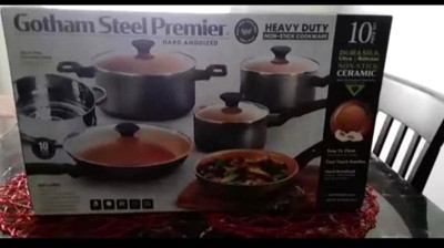 Gotham Steel Pro 2x Nonstick 15pc Hard Anodized Aluminum Ceramic Cookware  Set : Target