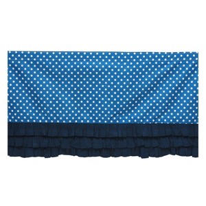 Bacati - MixNMatch Blue frills on bottom Crib/Toddler ruffles/skirt - 1 of 4