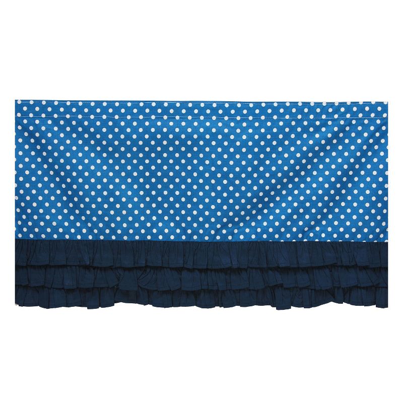 Bacati - MixNMatch Blue frills on bottom Crib/Toddler ruffles/skirt, 1 of 5