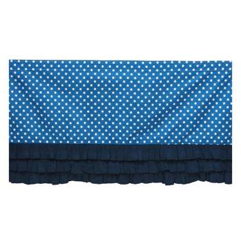 Bacati - MixNMatch Blue frills on bottom Crib/Toddler ruffles/skirt