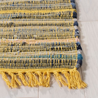 Handwoven Sunshine Stripe Cotton Area Rug, 4' x 6'