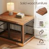 48in Large Dog Crate Furniture – Solid Wood Indoor Dog Kennel With 4 Silent Escape-proof Doors, End Table Style Decorative Crate - 2 of 4