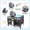Safstar 4-in-1 Convertible Portable Baby Playard Newborn Napper w/ Music & Toys Blue - 2 of 4