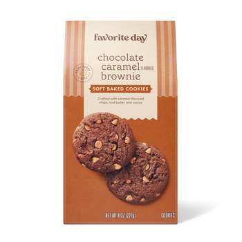Soft Baked Chocolate Caramel Flavored Brownie Cookie - 8oz - Favorite Day™