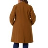 Agnes Orinda Women's Plus Size Fashion Notched Lapel Double Breasted Pea Coats - 4 of 4