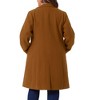 Agnes Orinda Women's Plus Size Fashion Notched Lapel Double Breasted Pea Coats - image 4 of 4