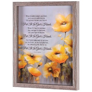 Dicksons Put It In Gods Hands, Yellow 15 x 12 Inch MDF/Glass Framed Wall Art - 1 of 1
