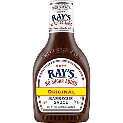 Sweet Baby Rays No Sugar Added Original Barbecue Sauce 18.5oz - PACK OF 3